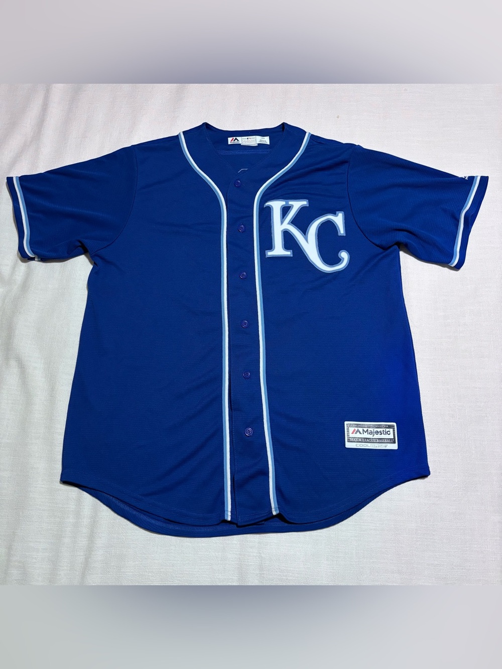 Majestic Coolbase Kansas City Royals Salvador Perez Baseball Jersey | Size Large